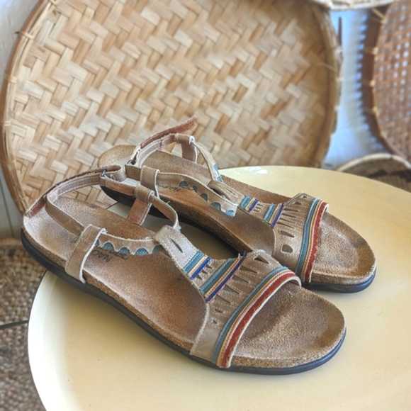Naot 42 Odelia Bohemian Sandals Cork Comfort Shoes Adjustable Luxury - Picture 2 of 14
